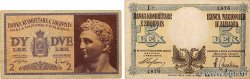 2 et 5 Lek Lot ALBANIE  1940 P.09 et P.10