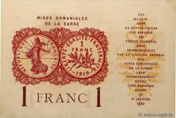 1 Franc MINES DOMANIALES DE LA SARRE FRANKREICH  1920 VF.51.01 VZ