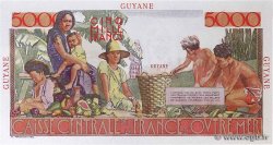 5000 Francs Schoelcher Spécimen FRENCH GUIANA  1946 P.26s FDC