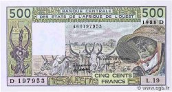 500 Francs ESTADOS DEL OESTE AFRICANO  1988 P.405Da