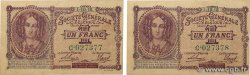 1 Franc Consécutifs BELGIQUE  1918 P.086b