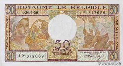 50 Francs BÉLGICA  1956 P.133b