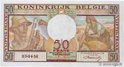 50 Francs BÉLGICA  1956 P.133b MBC+