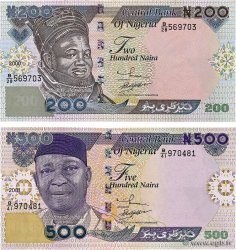 200 et 500 Naira Lot NIGERIA  2000 P.29a et P.30a