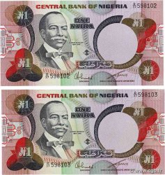 1 Naira Consécutifs NIGERIA  1984 P.23a