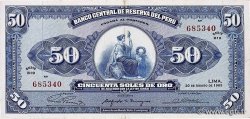 50 Soles de Oro PERU  1965 P.089