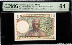 5 Francs type 1941 AFRIQUE ÉQUATORIALE FRANÇAISE Brazzaville 1943 A.114b
