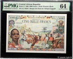 5000 Francs type 1962 Numéro radar CENTRAFRIQUE  1980 A.190a