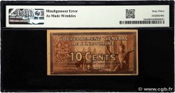 10 Cents FRANZÖSISCHE-INDOCHINA  1939 P.085e fST+