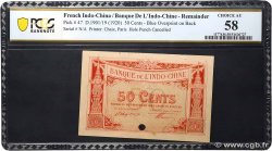 50 Cents Spécimen FRENCH INDOCHINA  1920 P.047as