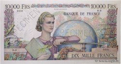 10000 Francs GÉNIE FRANÇAIS Spécimen FRANCE  1945 F.50.01Sp SUP+