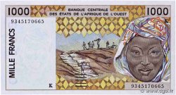 1000 Francs ESTADOS DEL OESTE AFRICANO  1993 P.711Kc