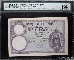 20 Francs ALGERIA  1941 P.078c