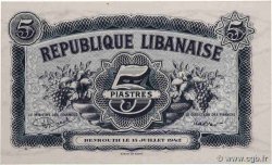 5 Piastres LIBANON  1942 P.034 ST