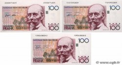 100 Francs Lot BELGIQUE  1978 P.140a et P.142a