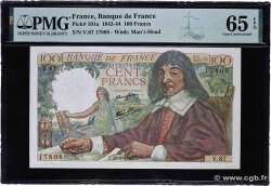 100 Francs DESCARTES FRANCE  1944 F.27.05