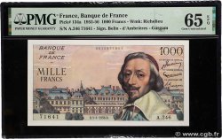 1000 Francs RICHELIEU FRANCE  1956 F.42.20