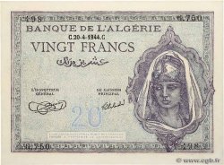 20 Francs ALGÉRIE  1944 P.092b