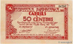 50 Centimes SPAIN Cambrils 1937 E.-