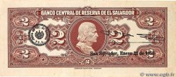 2 Colones EL SALVADOR  1951 P.076a VF