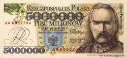 5000000 Zlotych - Reproduction POLOGNE  1995 P.-