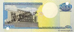 2000 Pesos Oro Spécimen RÉPUBLIQUE DOMINICAINE  2000 P.164s NEUF