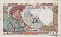 50 Francs JACQUES CŒUR FRANCIA  1942 F.19.18