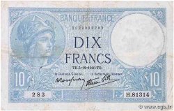10 Francs MINERVE modifié FRANCIA  1940 F.07.23