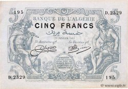 5 Francs ALGÉRIE 1921 P.071b