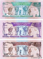 5, 10 et 20 Shillings Lot SOMALILAND  1994 P.1, P2a et P.3a NEUF