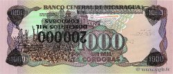 1000 Cordobas Fauté NIKARAGUA  1990 P.162 ST