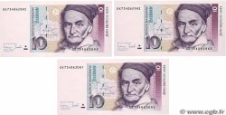 10 Deutsche Mark Consécutifs GERMAN FEDERAL REPUBLIC  1993 P.38c