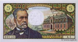 5 Francs PASTEUR Petit numéro FRANCE  1966 F.61.01A1 UNC-