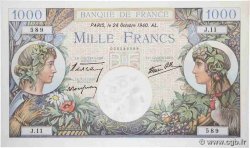 1000 Francs COMMERCE ET INDUSTRIE FRANCE  1940 F.39.01