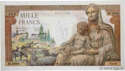 1000 Francs DÉESSE DÉMÉTER FRANCE  1943 F.40.15