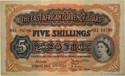 5 Shillings AFRIQUE DE L&nbsp;EST  1954 P.33