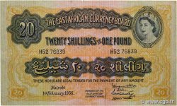 20 Shillings - 1 Pound AFRIQUE DE L&nbsp;EST  1956 P.35
