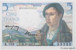 5 Francs BERGER FRANKREICH  1947 F.05.07a ST