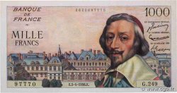 1000 Francs RICHELIEU FRANCE  1956 F.42.20 UNC