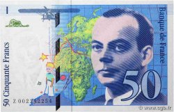 50 Francs SAINT-EXUPÉRY Sans mouton Fauté FRANCIA  1992 F.72f3.01