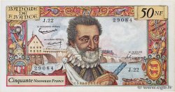 50 Nouveaux Francs HENRI IV FRANCE  1959 F.58.02