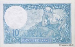10 Francs MINERVE FRANCE  1918 F.06.03 AU+