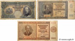 250, 500 et 1000 Leva Lot BULGARIE  1929 P.051a, P.060 et P.061