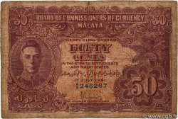 50 Cents MALAYA  1941 P.10b