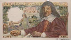 100 Francs DESCARTES FRANCIA  1944 F.27.06