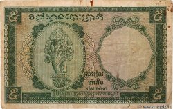 5 Piastres - 5 Riels INDOCHINA  1953 P.095 RC+