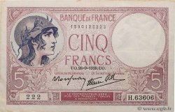 5 Francs FEMME CASQUÉE modifié FRANCE  1939 F.04.10