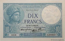 10 Francs MINERVE modifié FRANCIA  1940 F.07.22