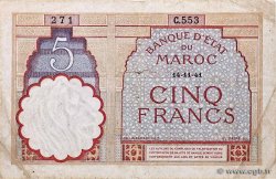 5 Francs MARUECOS  1941 P.23Ab