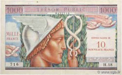10NF sur 1000 Francs TRÉSOR PUBLIC FRANCE  1960 VF.38.01 VF+